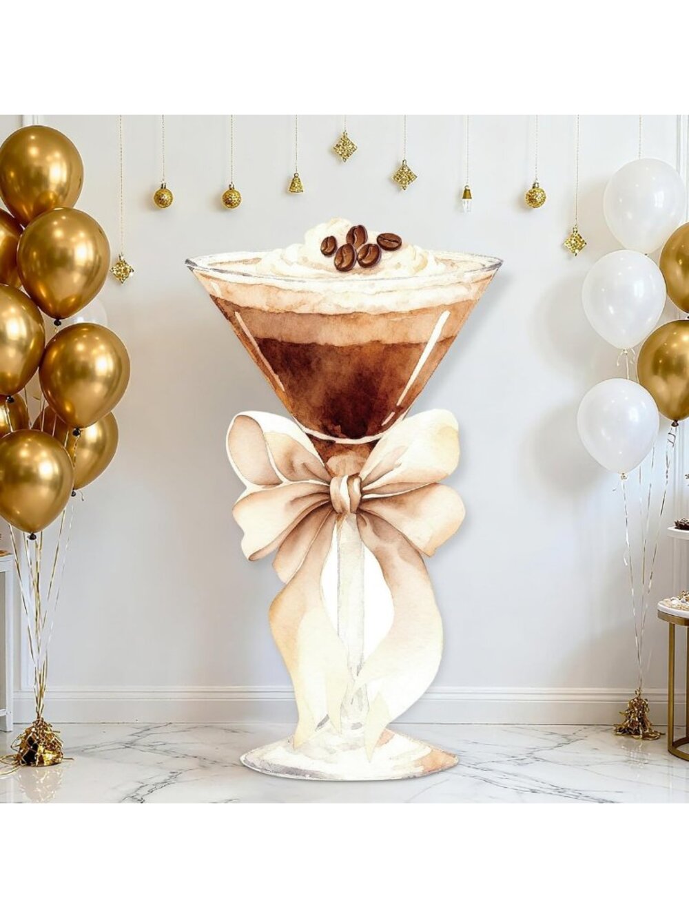 4ft Espresso Martini Standup Cutout - Birthday Bar Decor, Bachelorette Party
